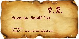 Veverka Renáta névjegykártya